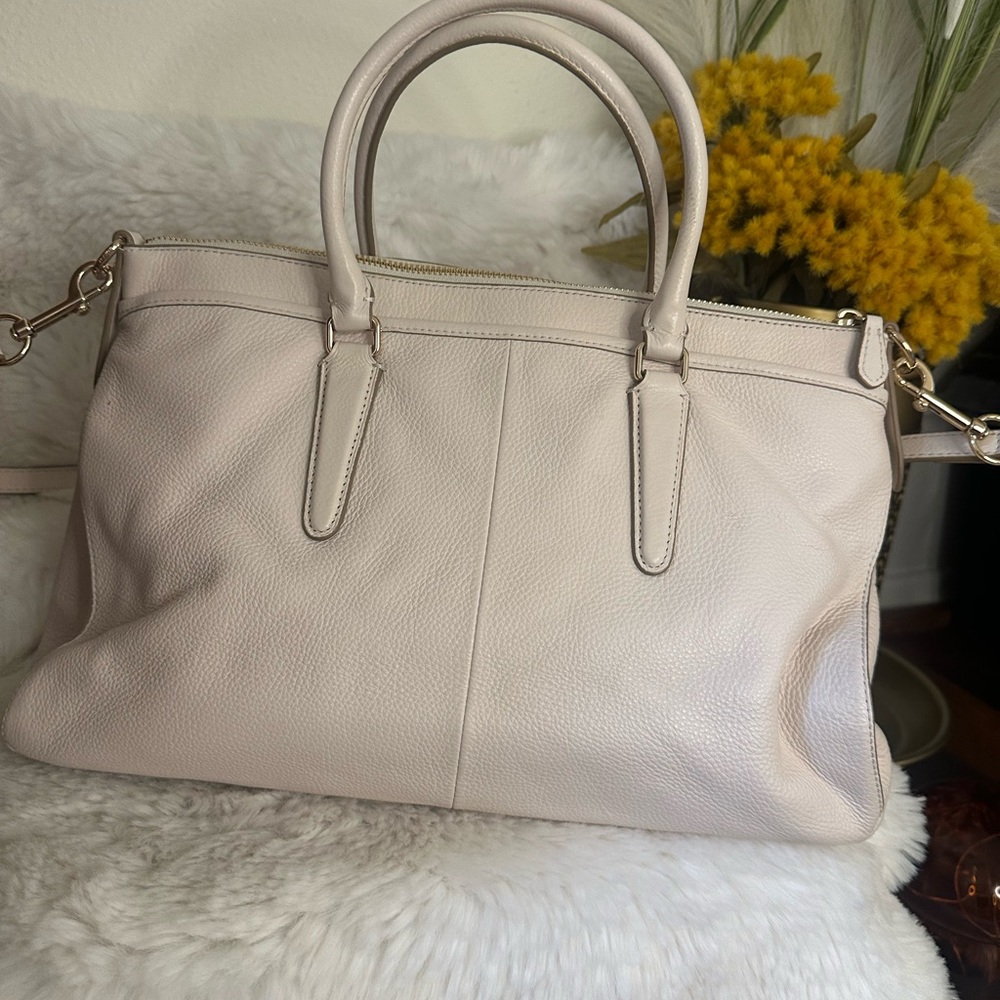 COACH MORGAN SATCHEL IN PEBBLE  SUEDE
LEATHER - Picture 6 of 11